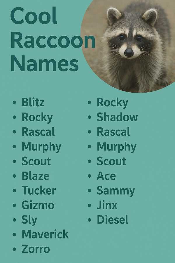 Cool Raccoon Names