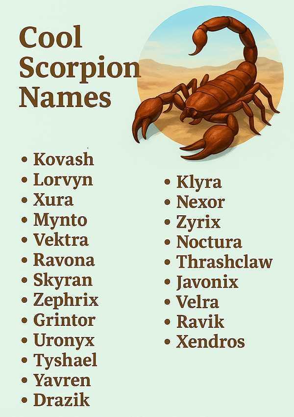 Cool Scorpion Names