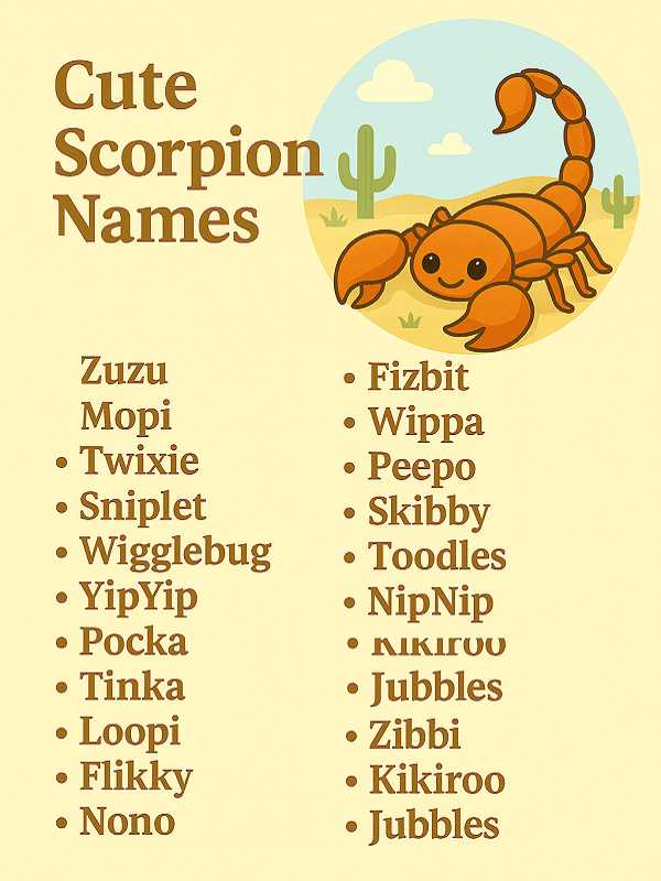 Cute Scorpion Names