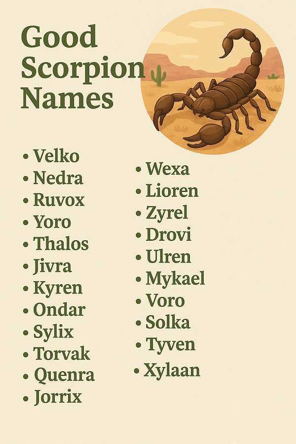 Good Scorpion Names