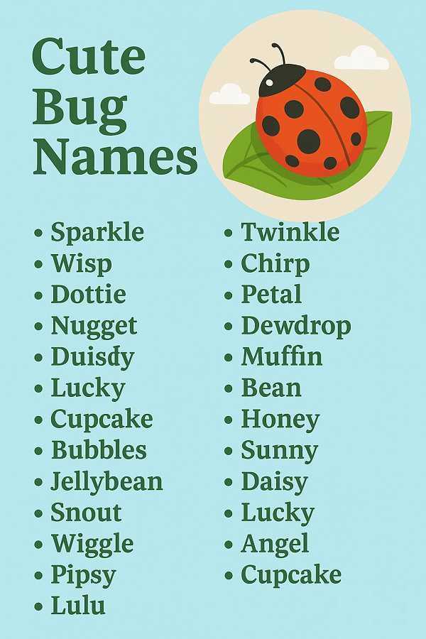 Cute Bug Names