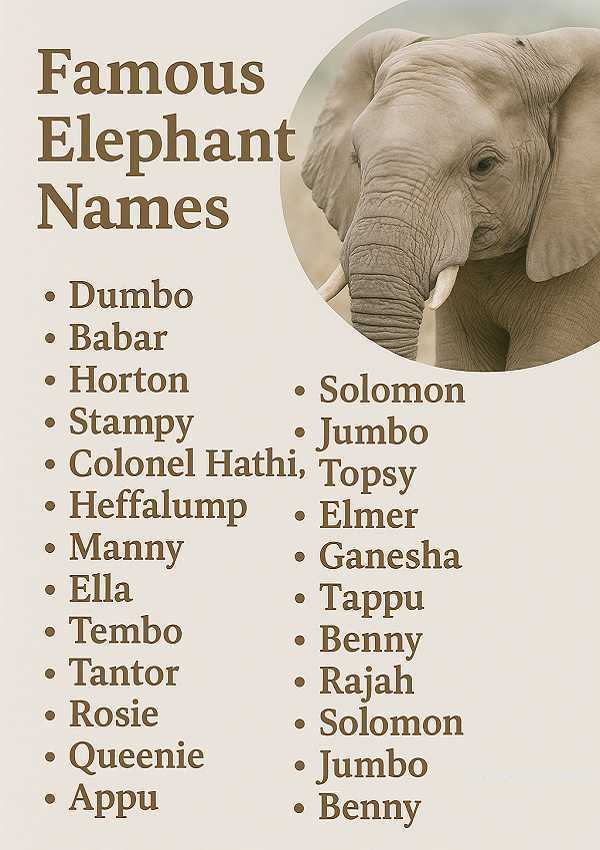 Famous Elephant Names