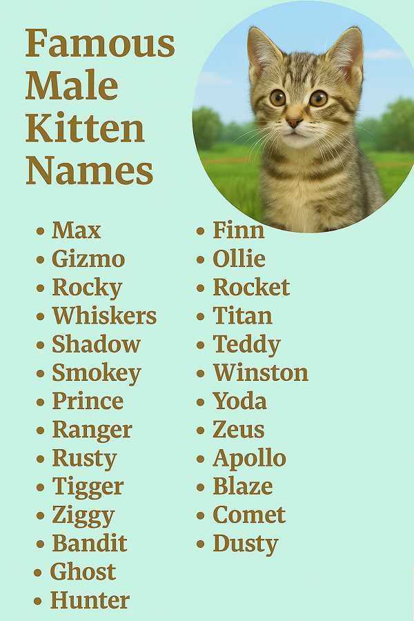 Famous Male Kitten Names