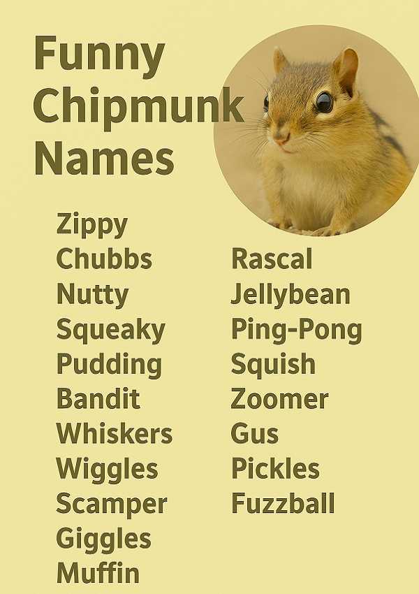 Funny Chipmunk Names