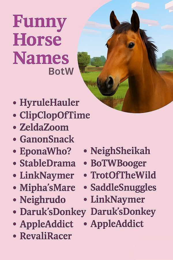 Funny Horse Names Botw