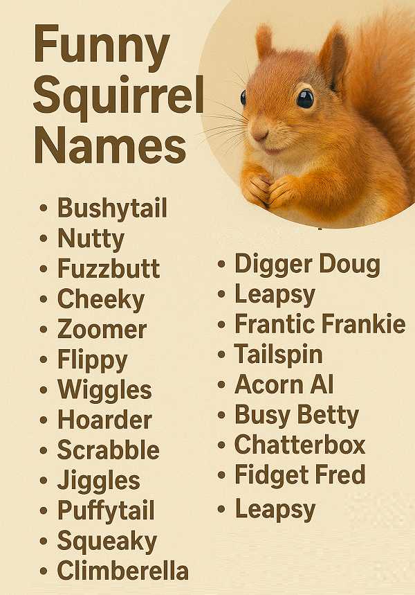 Funny Squirrel Names