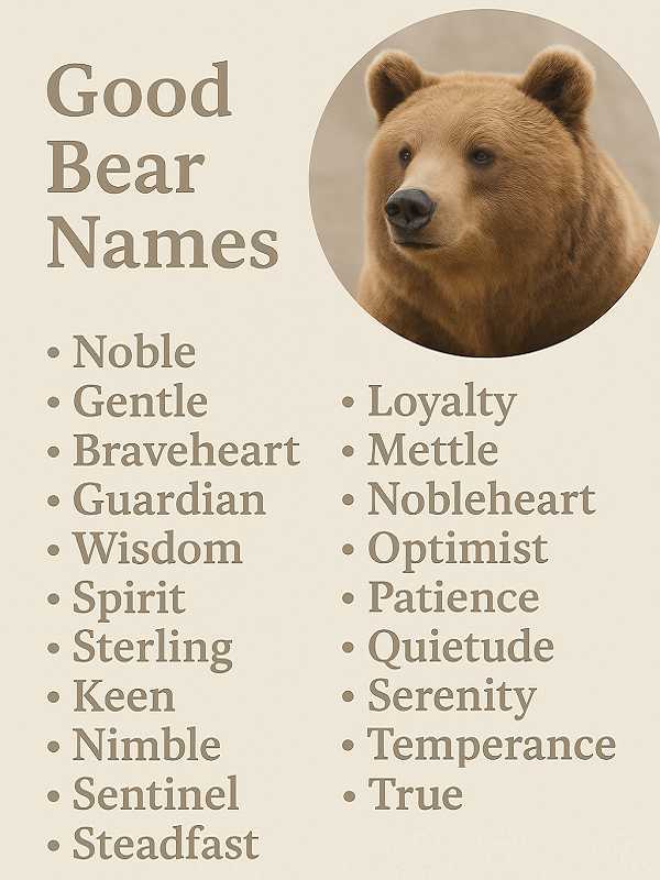 Good Bear Names