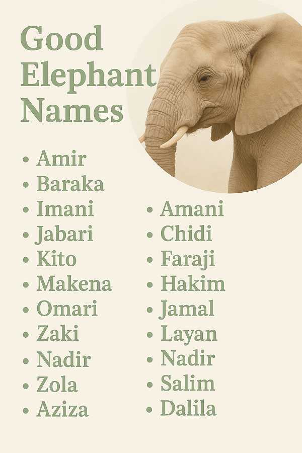 Good Elephant Names