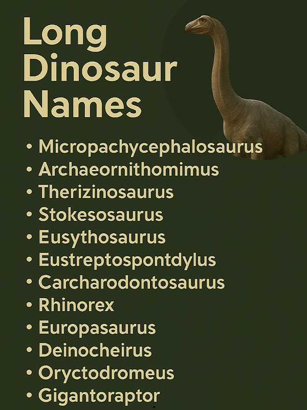 Long Dinosaur Names