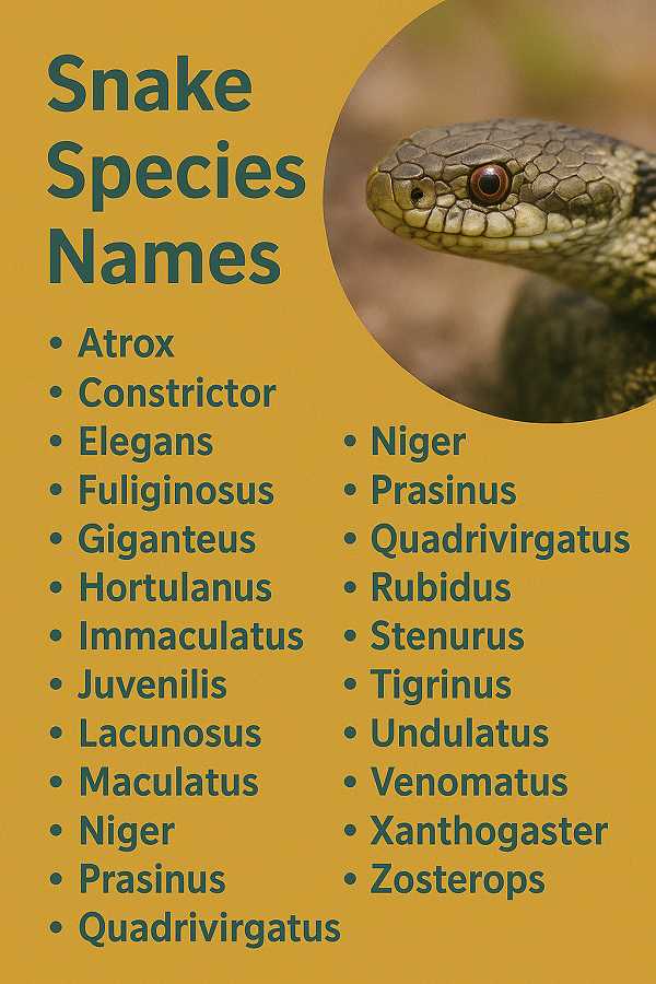 Snake Species Names
