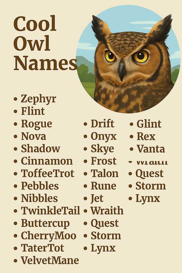 Cool Owl Names