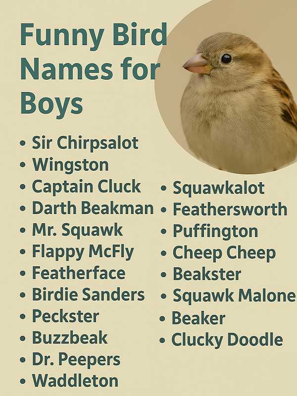 Funny Bird Names For Boys